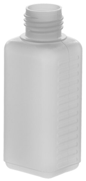 Vierkantflasche HDPE natur, GL25, 500ml, ohne Verschluss (separat erhältl.)