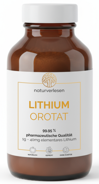 100g naturverlesen Lithiumorotat (Monohydrat), min 99.95%, Lebensmittelqualität (C5H3LiN2O4)