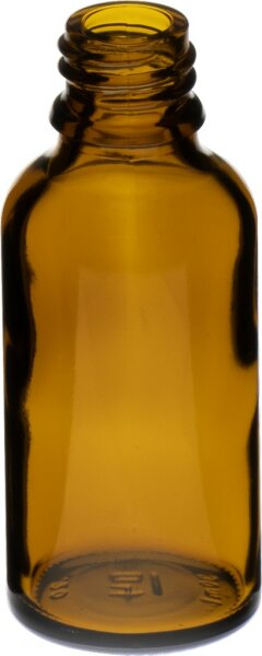 Flacone da 30 ml a collo stretto (flacone contagocce) in vetro ambrato, senza tappo