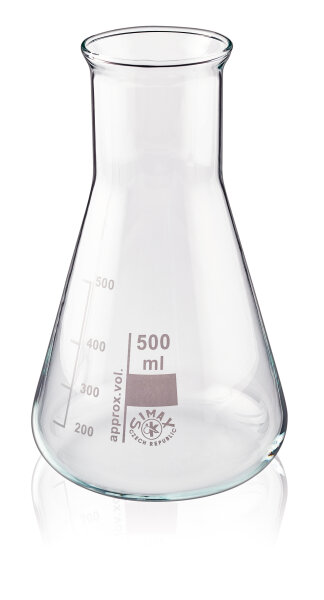 Erlenmeyer flask, wide neck, borosilicate (100/250/500/1000/2000ml)