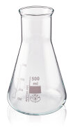 Erlenmeyer flask, wide neck, borosilicate...