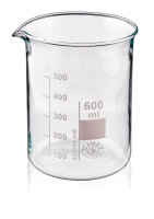 Beaker, heat-resistant borosilicate (low form;...