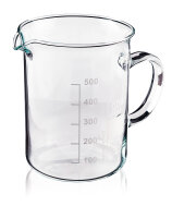 Beaker with handle, heatable Borosilicate: 250ml, low form